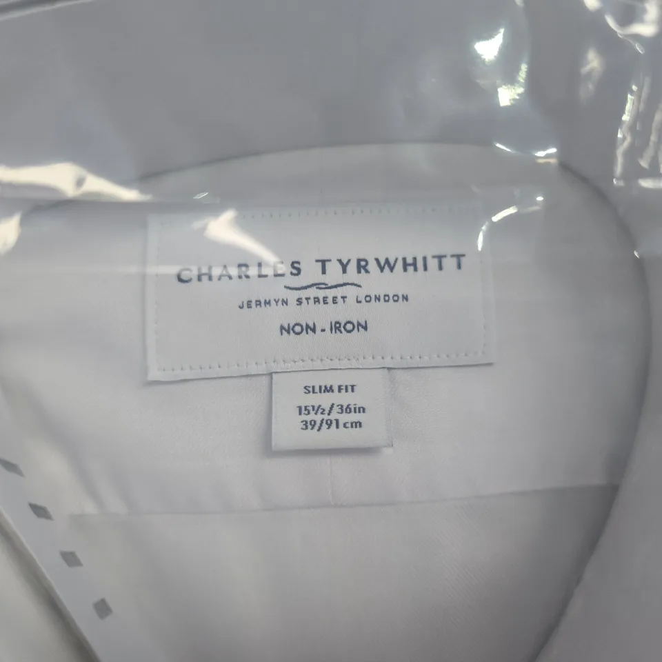 CHARLES TYRWHITT NON-IRON SLIM FIT SHIRT – MEN, UK NECK 15.5 (39 IN) – BRAND PACKAGING