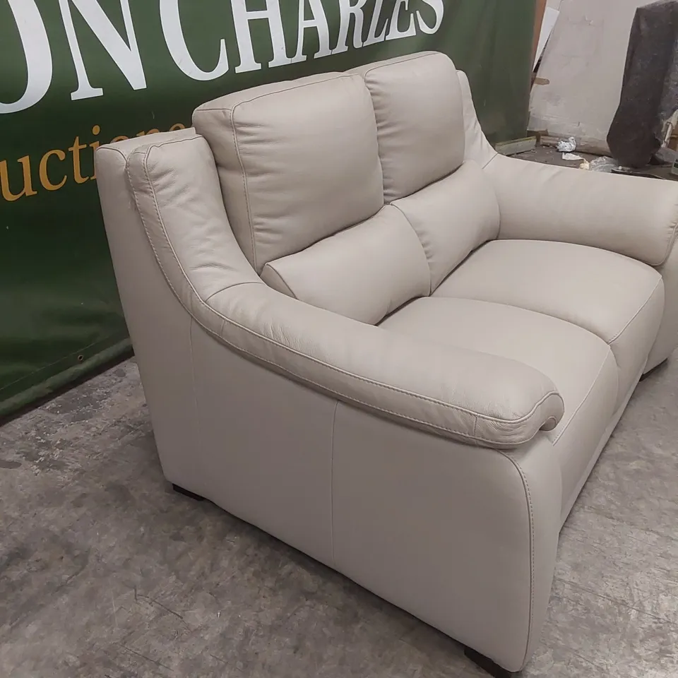 QUALITY DESIGNER ITALIAN MADE DEGANO 2 SEATER LEATHER SOFA