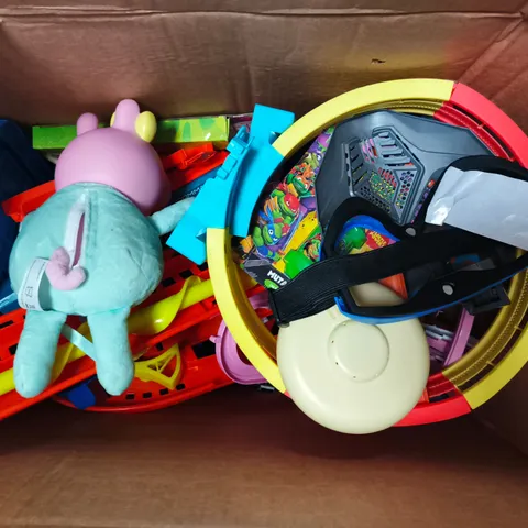 APPROXIMATELY 6 ASSORTED TOYS & GAMES PRODUCTS TO INCLUDE x-shot mask, peppa big baby toy, nerf commander elite2.0, ETC - COLLECTION ONLY