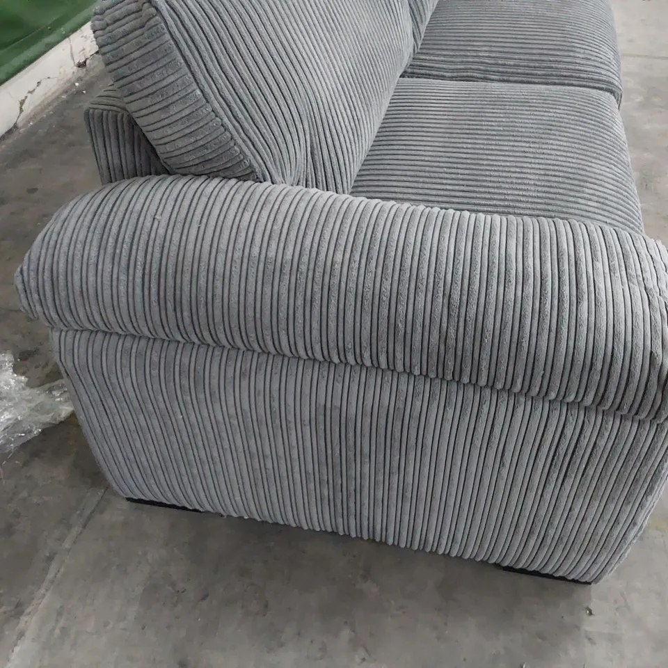 DESIGNER FOR SEATER SOFA GREY JUMBO CHORD 