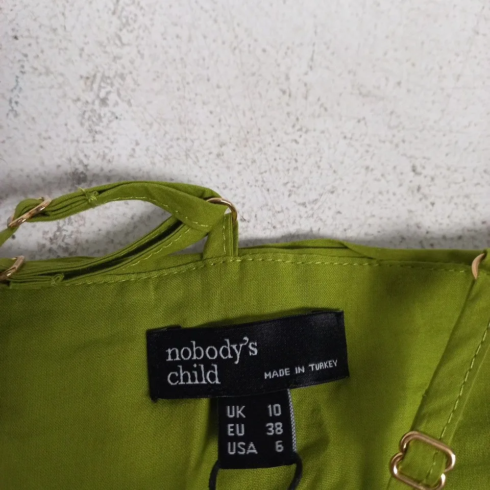NOBODY'S CHILD GREEN MIDAXI DRESS – UK 10 (EU 38, USA 6)