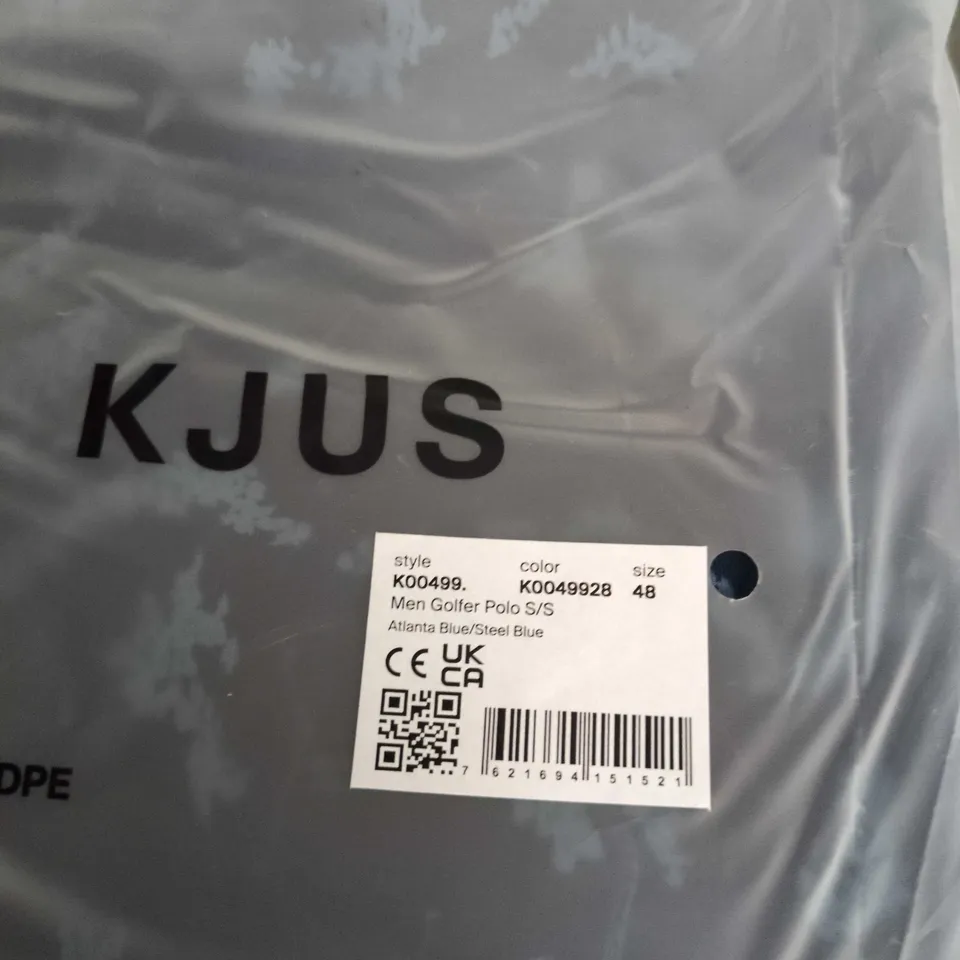 KJUS MEN’S GOLFER POLO S/S – ATLANTA BLUE/STEEL BLUE, EU 48 (UK 38)