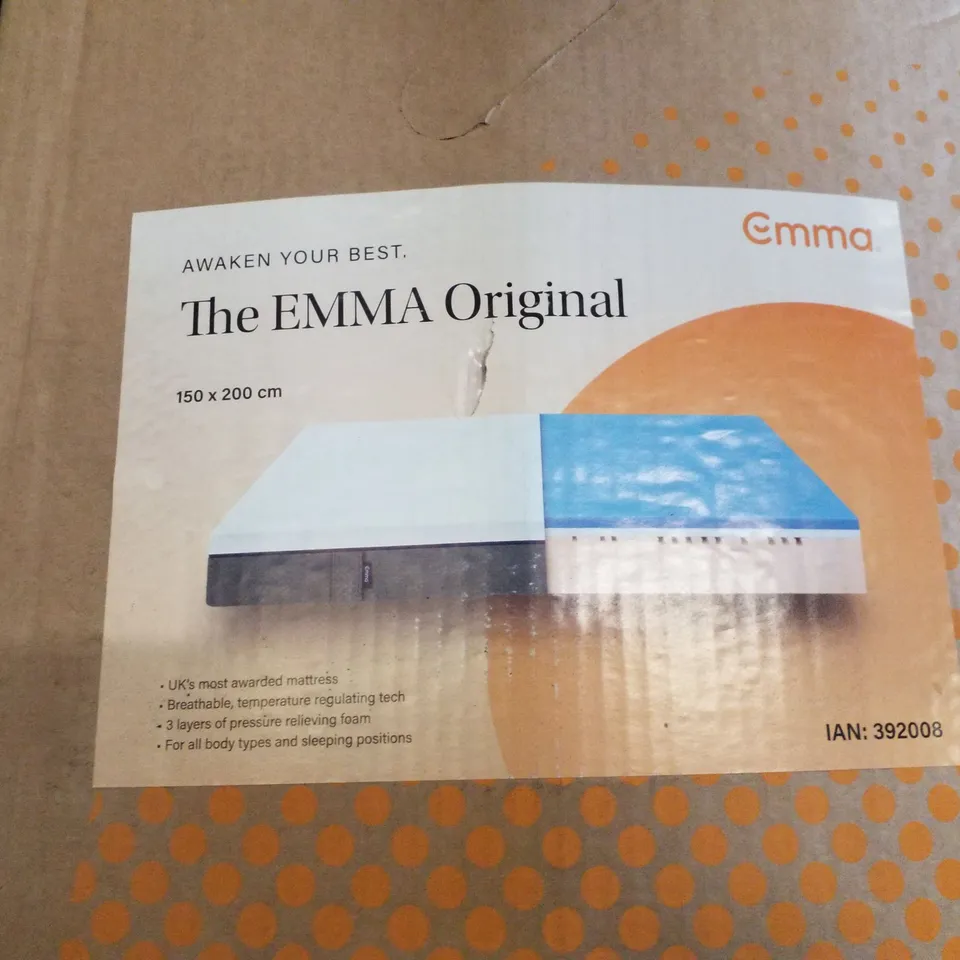 BOXED EMMA ORIGINAL 150×200CM ROLLED MATTRESS 