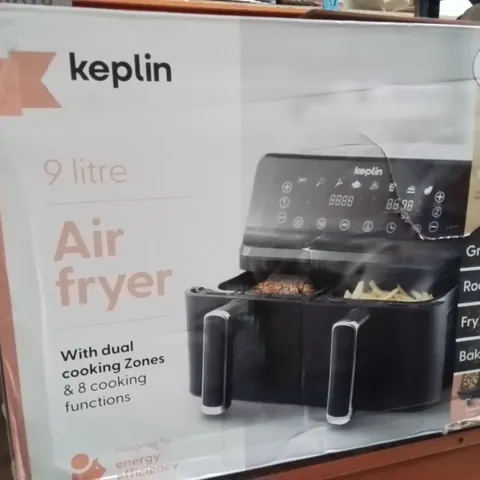 BOXED KEPLIN 9 LITRE DUAL DRAWER AIRFRYER