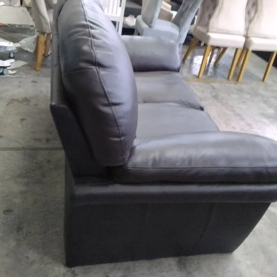 QUALITY DESIGNER ANDERSON 2 SEATER SOFA - BROWN LEATHER 