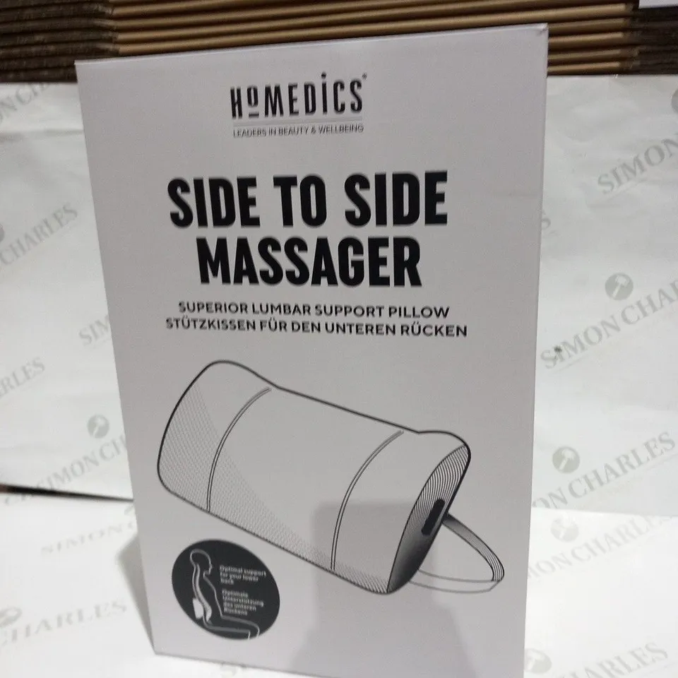 BOXED HOMEDICS SIDE TO SIDE MASSAGER SUPPORT PILLOW SS-BLKQVD-01