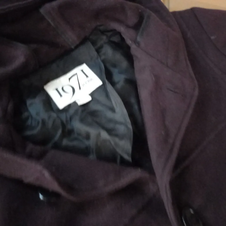 1971 REISS PURPLE HOODED COAT - S