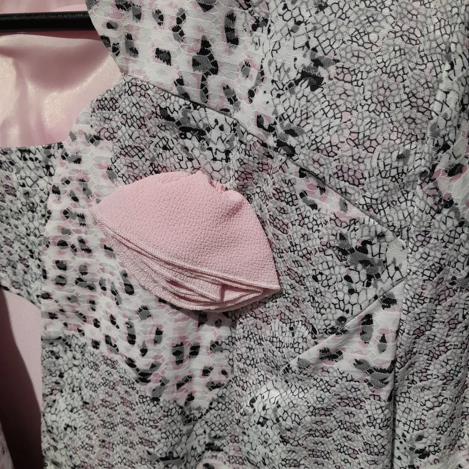 JULIANNA PINK DRESS WITH MATCHING SHOULDER JACKET - 24