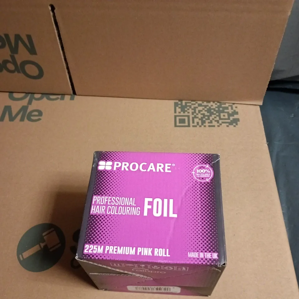 APPROXIMATELY 6 X PROCARE PROFESSIONAL HAIR COLOURING FOIL – PINK ROLL, 225M