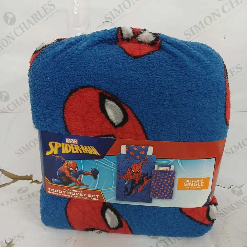 MARVEL SPIDER-MAN TEDDY DUVET SET IN SINGLE 