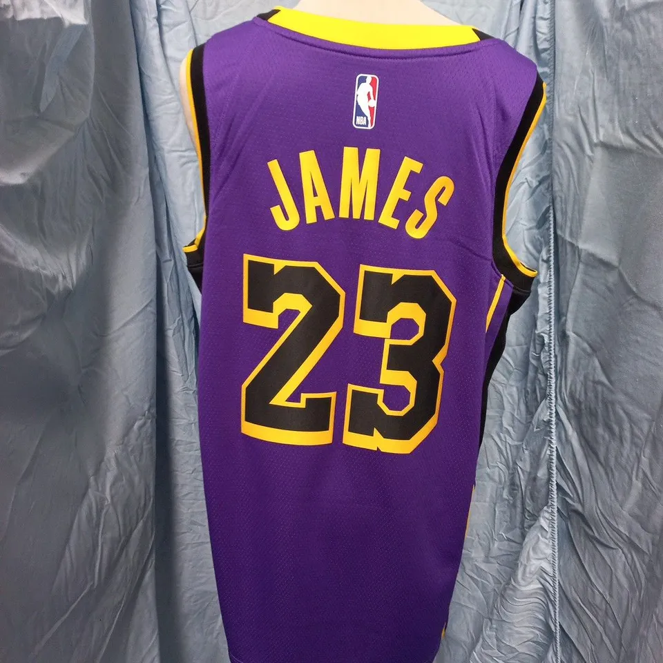 LAKERS DRI-FIT BASKETBALL JERSEY IN PURPLE - M