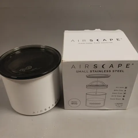 BOXED AIRSCAPE STAINLESS STEEL AIR TIGHT FOOD STORAGE CONTAINER - MATTE WHITE