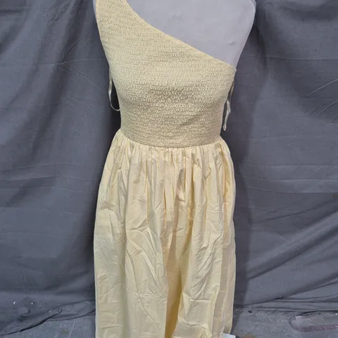 NOBODY'S CHILD GEORGIA MIDAXI DRESS PLAIN – UK 6 – LEMON