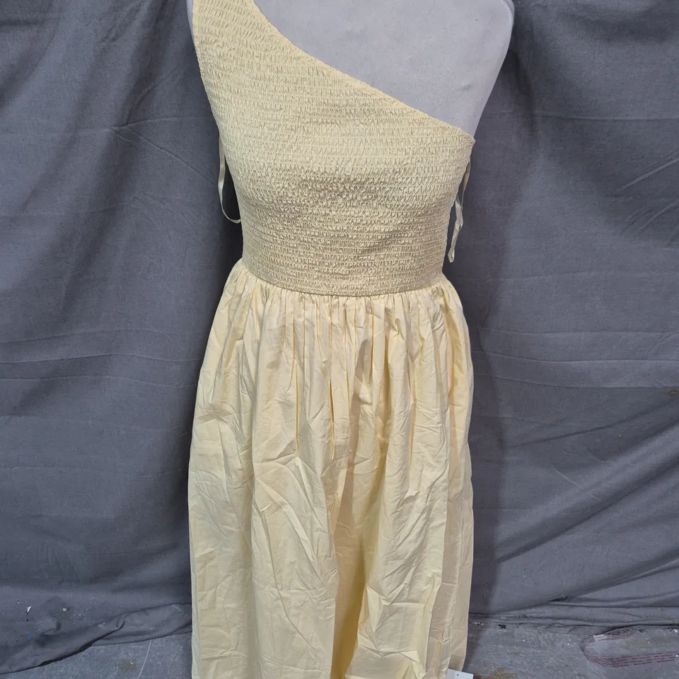 NOBODY'S CHILD GEORGIA MIDAXI DRESS PLAIN – UK 6 – LEMON