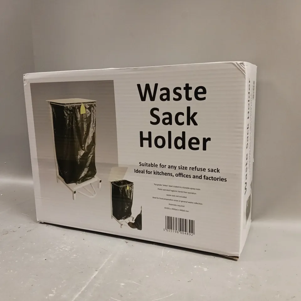 BOXED WHITE WASTE SACK HOLDER