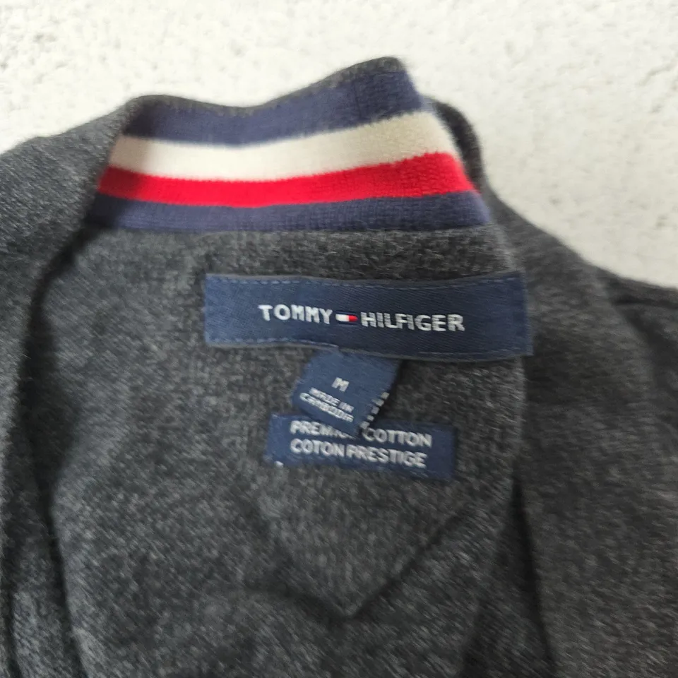 TOMMY HILFIGER CARDIGAN, MEN'S, CHARCOAL GREY, MEDIUM