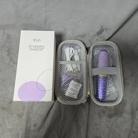TILI RECHARGEABLE BODY TRIMMER WITH LED LIGHT - PURPLE