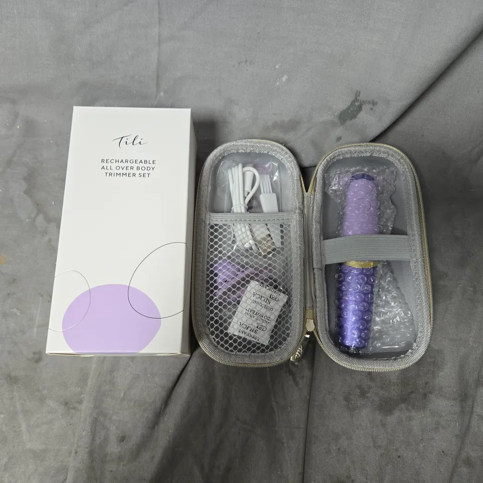 TILI RECHARGEABLE BODY TRIMMER WITH LED LIGHT - PURPLE