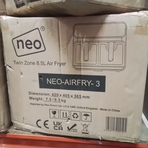BOXED NEO TWIN ZONE 8.5L AIR FRYER (1 BOX)