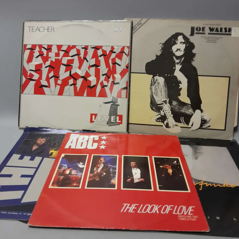 10 ASSORTED VINYL RECORDS TO INCLUDE THE HUMAN LEAGUE MIRROR MAN, SOFT CELL TAINTED LOVE, A FLOCK OF SEAGULLS (ITS NOT ME) TALKING, ETC