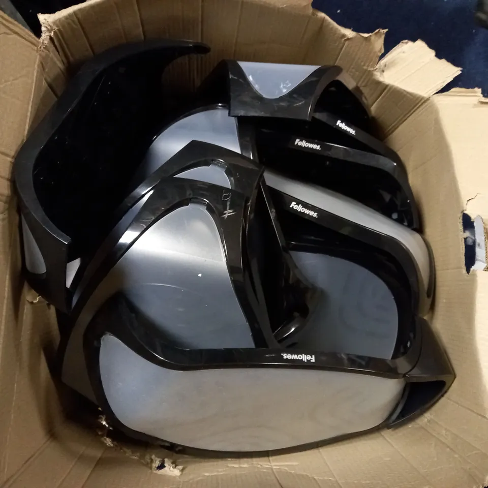 BOX OF APPROXIMATELY 25 ASSORTED FELLOWES MONITOR STANDS