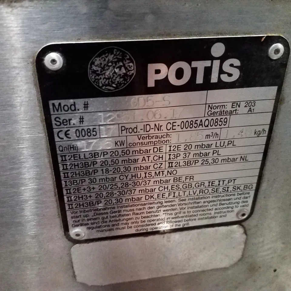 POTIS GD5-S DONAR/GYROS GAS GRILL