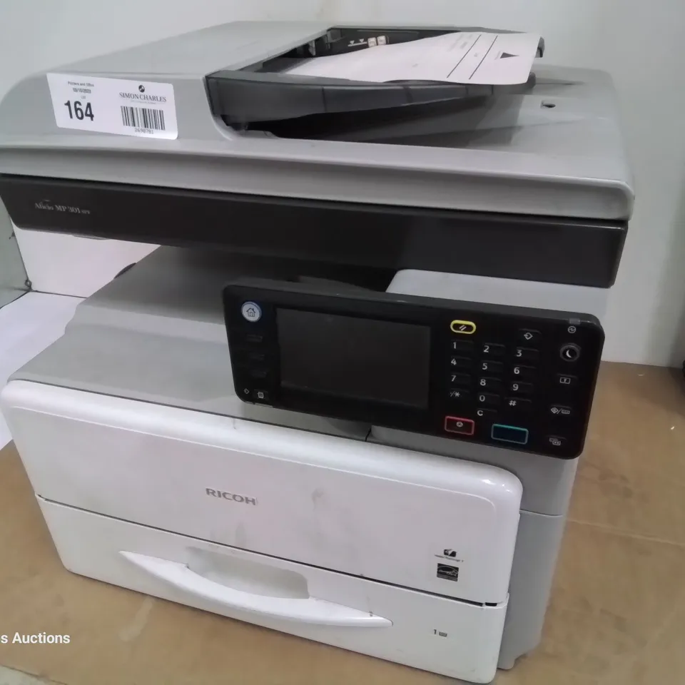 RICOH AFICIO MP 301 SPF FAST MONO MULTI FUNCTION FAX/SCAN/ PRINT 31ppm