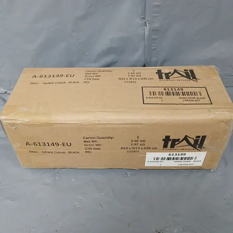 BOXED TRAIL LEISURE HAWK CHAIR IN BLACK