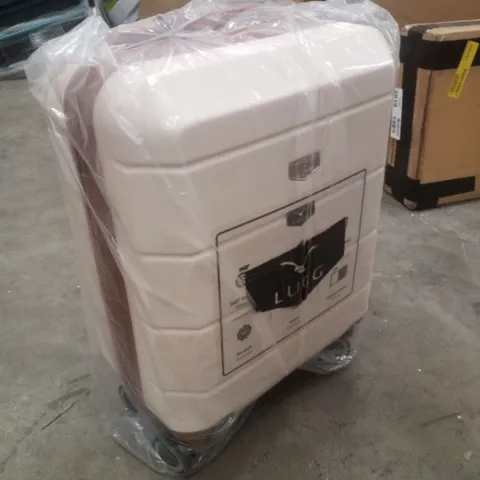 BOXED LUGG 15" JETSET TRAVEL CABIN BAG - CREAM WITH BROWN
