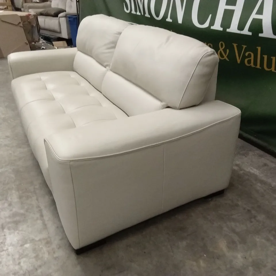 QUALITY DESIGNER ITALIAN MADE MARCOS 3 SEATER LEATHER SOFA