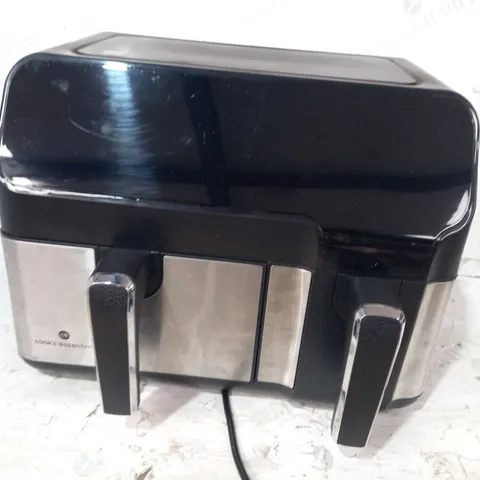 COOK'S ESSENTIALS 7.7L DUAL AIR FRYER, BLACK