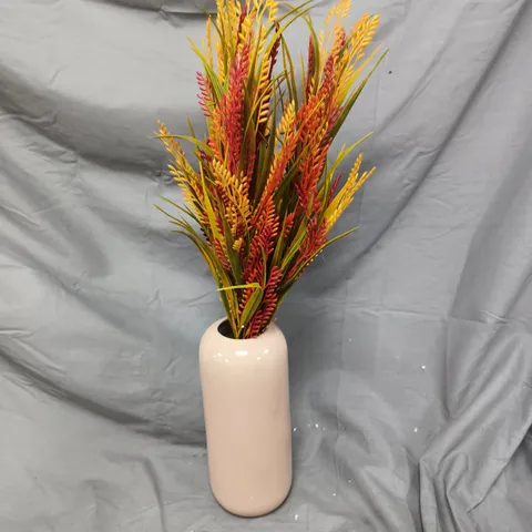 TALL VASE WITH AUTUMN FOLIAGE