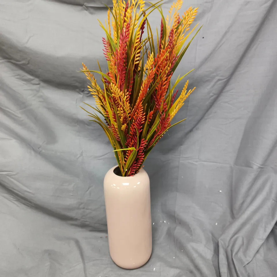 TALL VASE WITH AUTUMN FOLIAGE 