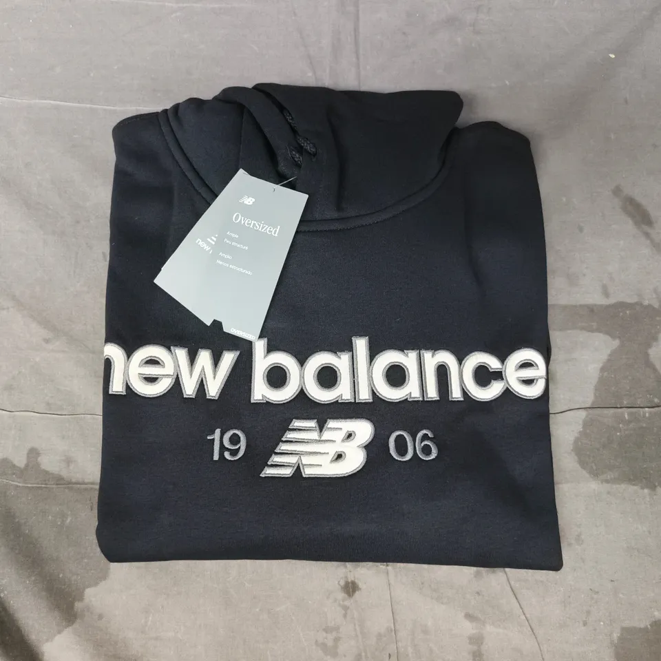 NEW BALANCE HOODIE PULL-OVER HOODIE IN BLACK SIZE MEDIUM