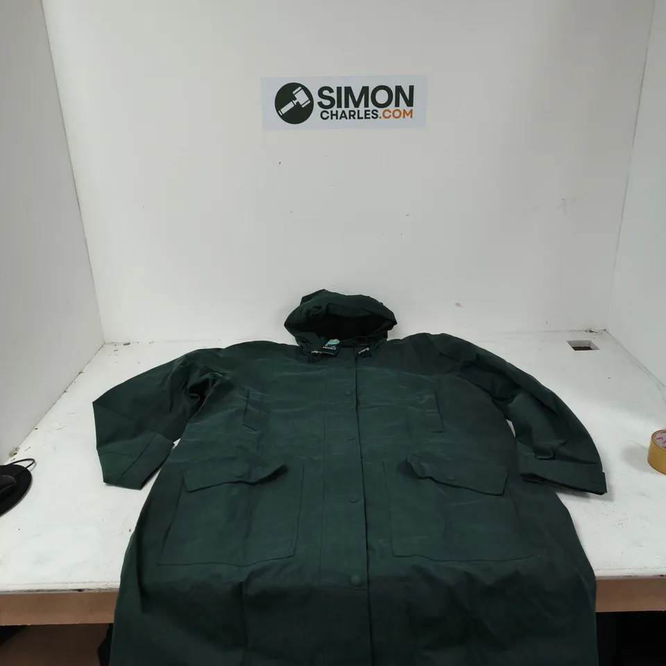 FATFACE WATERPROOF JACKET – GREEN, UK 22 (EU 50 / US 18) – 100% WATERPROOF