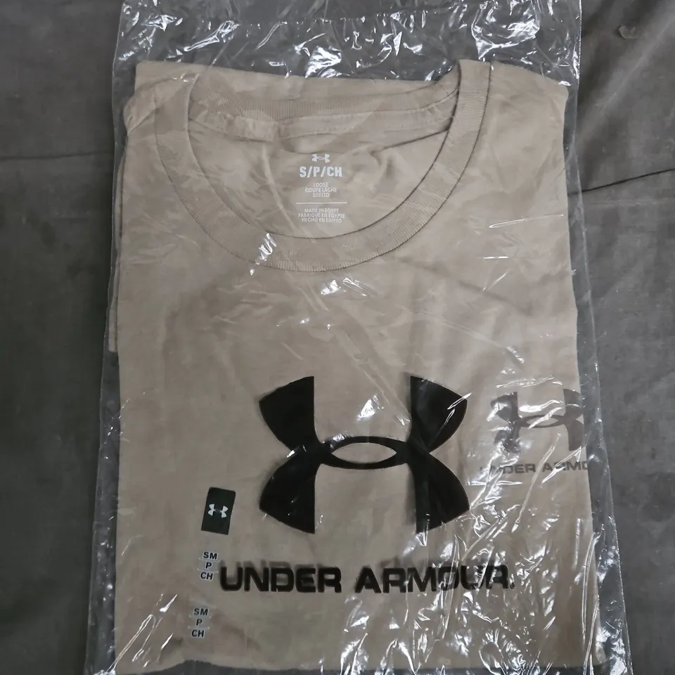 UNDER ARMOUR T-SHIRT – BEIGE, SIZE S