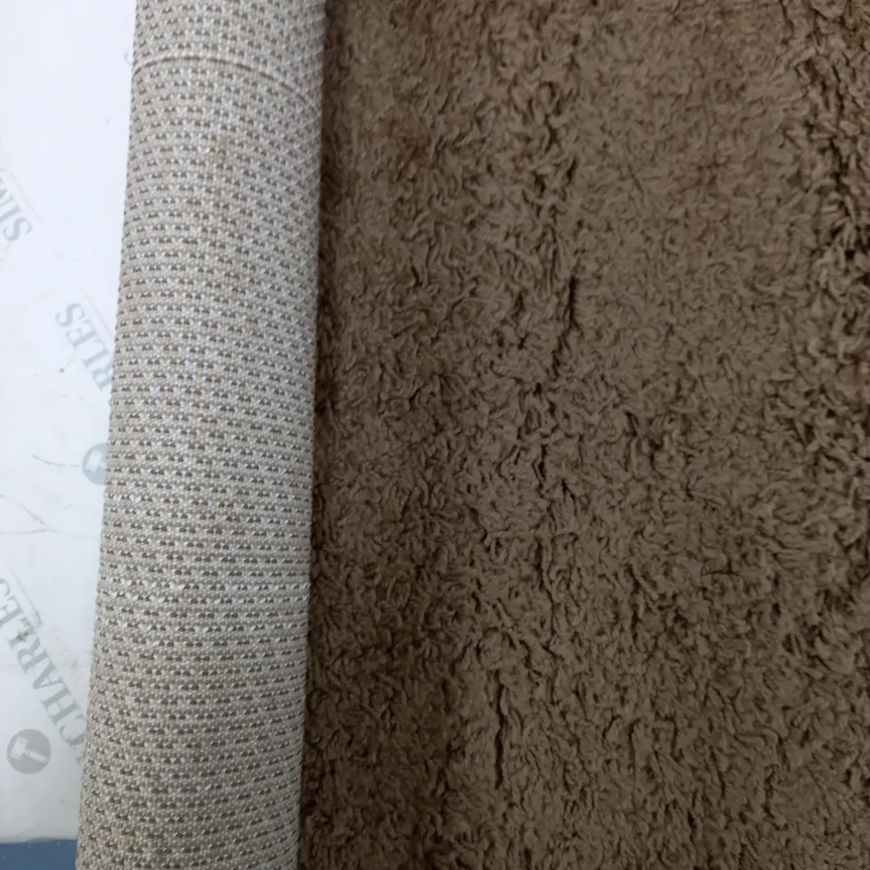 A2Z PERA SHAG COLLECTION DARK BEIGE RUG 60 X 110CM