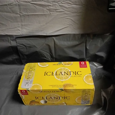 ICELANDIC GLACIAL SICILIAN LEMON SPARKLING WATER – 10 PACK BOX