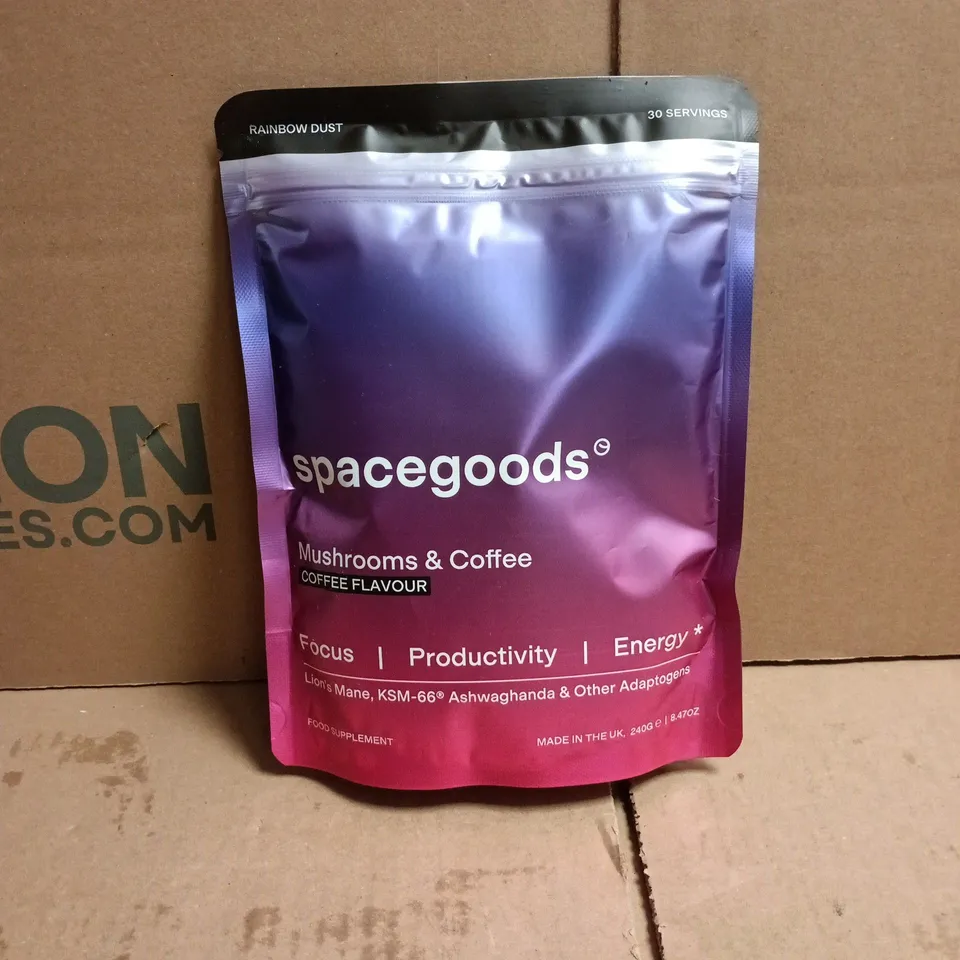 SPACEGOODS MUSHROOMS AND COFFEE COFFEE FLAVOUR SUPPLEMENT 240G