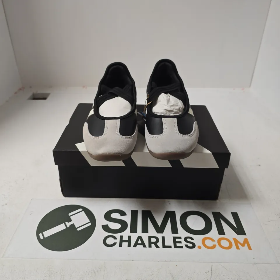 BOXED PAIR OF ADIDAS BARREDA MARY JANE SHOES IN BLACK - UK 5.5