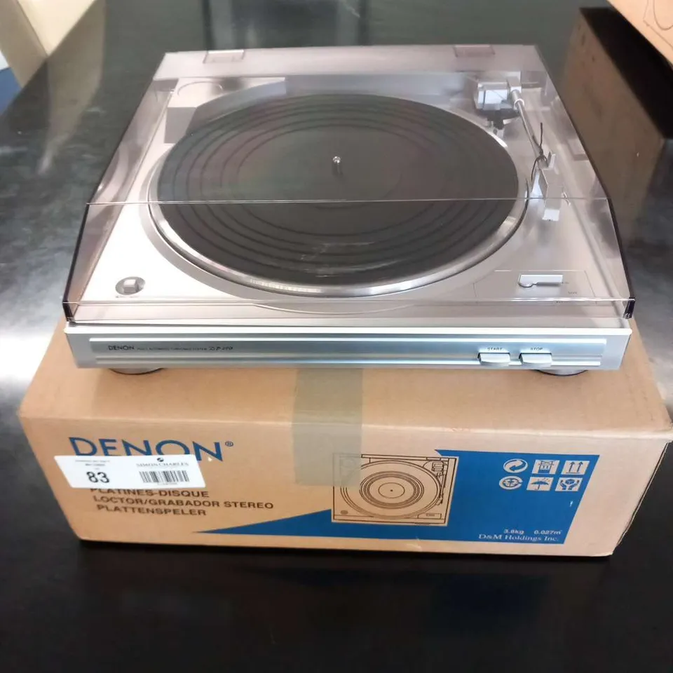 DENON DP29F SILVER TURNTABLE