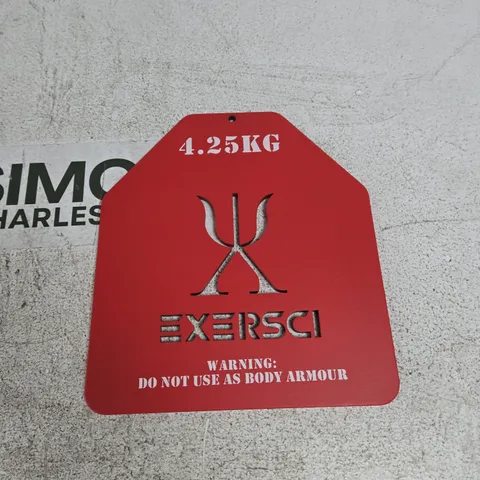 EXERSCI 4.25KG WEIGHT TAG – RED WARNING LABEL (DO NOT USE AS BODY ARMOUR)