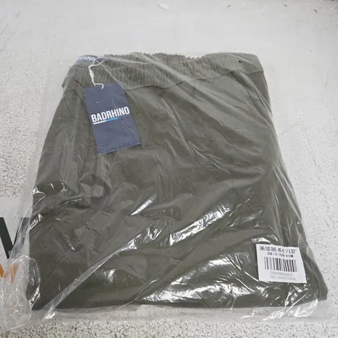BADRHINO OLIVE GREEN CARGO TROUSERS – UK 3XL 