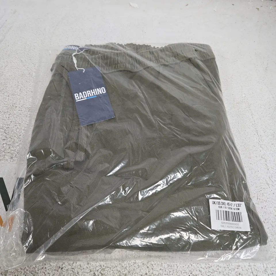 BADRHINO OLIVE GREEN CARGO TROUSERS – UK 3XL