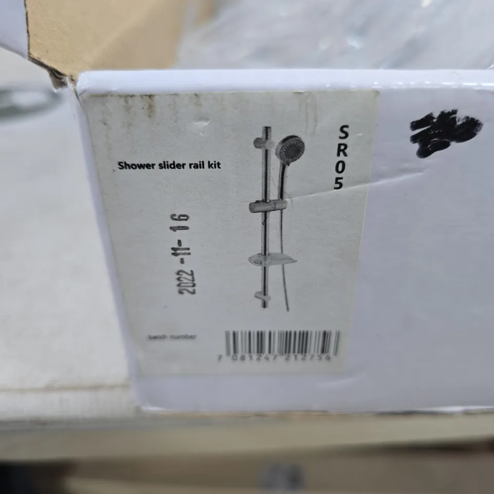SHOWER SLIDER RAIL KIT BOXED WITH INSTRUCTIONS