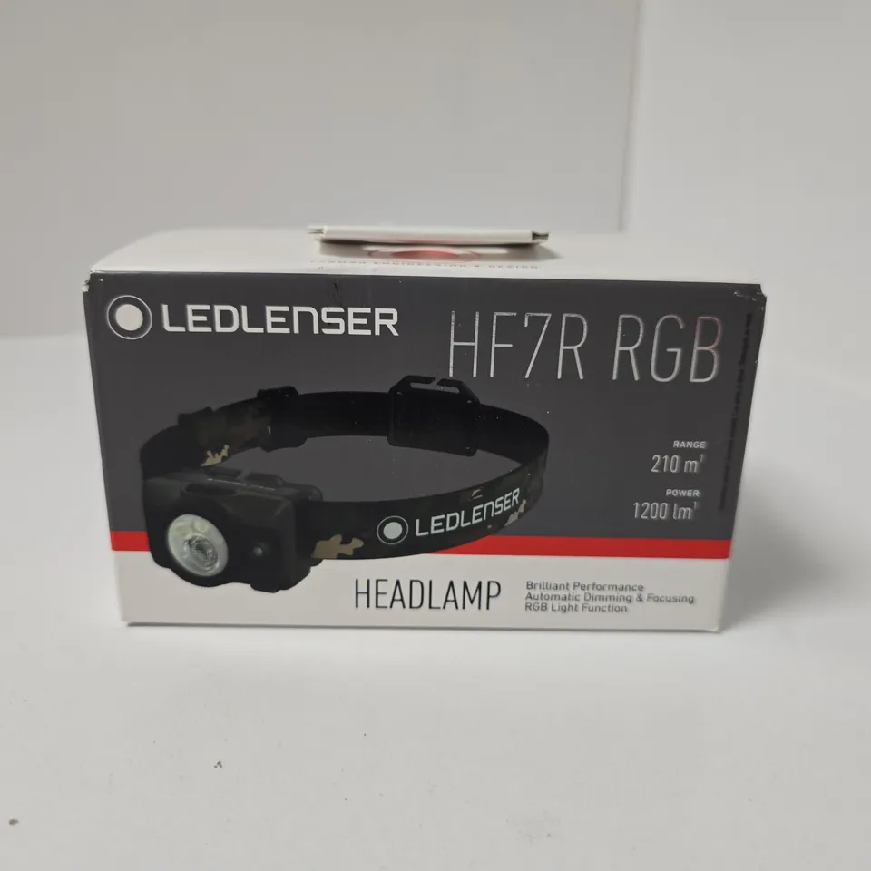 BOXED LEDLENSER HF7R RGB HEADLAMP IN CAMO