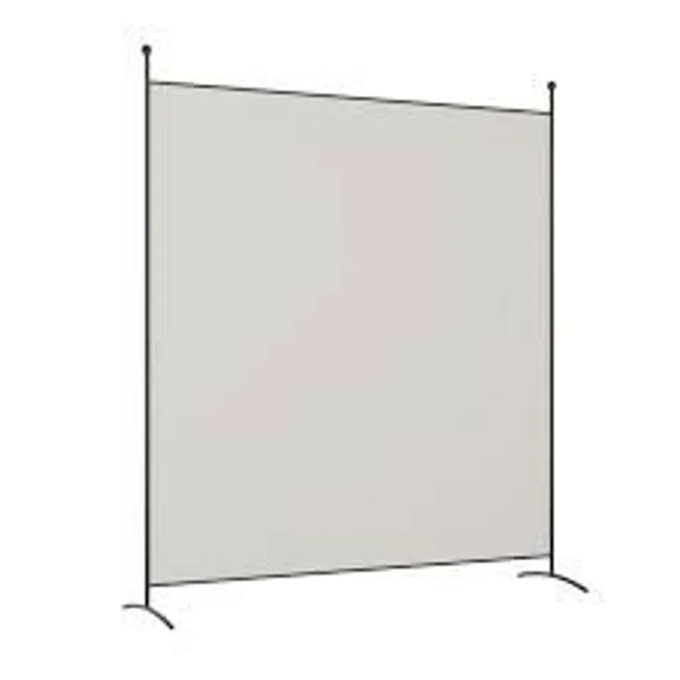 BOXED COSTWAY SINGLE PANEL ROOM DIVIDER WITH CURVED SUPPORT FEET - WHITE