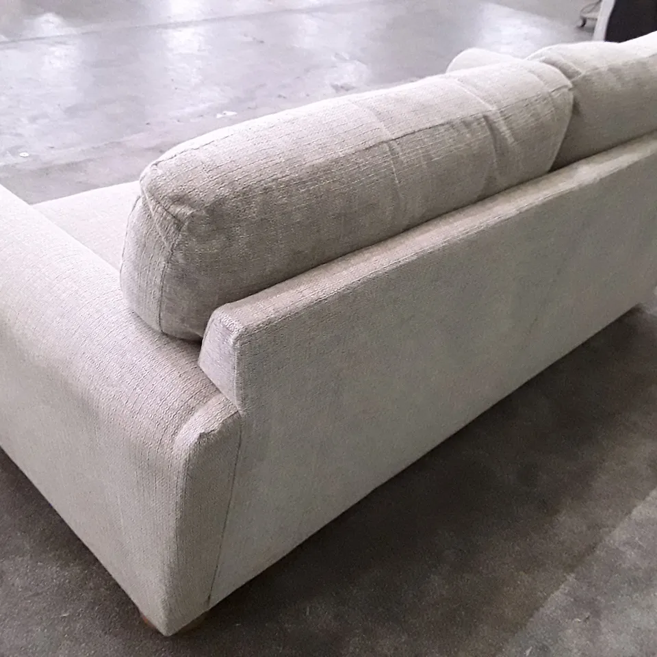 QUALITY DESIGNER BAILEY 3 SEATER SOFA - STONE FABRIC