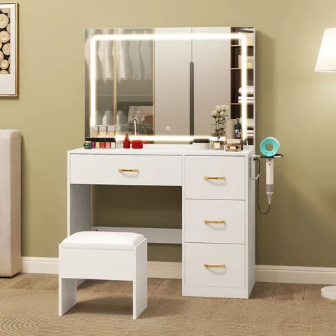 BOXED DAJANEA DRESSING TABLE WITH MIRROR (2 BOX)