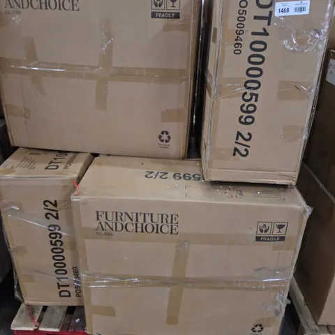 PALLET OF APPROXIMATELY 7 DT599 KOMORO STONE GREY HIGH GLOSS 160cm DINING TABLE ( BOX 2 OF 2 ONLY)